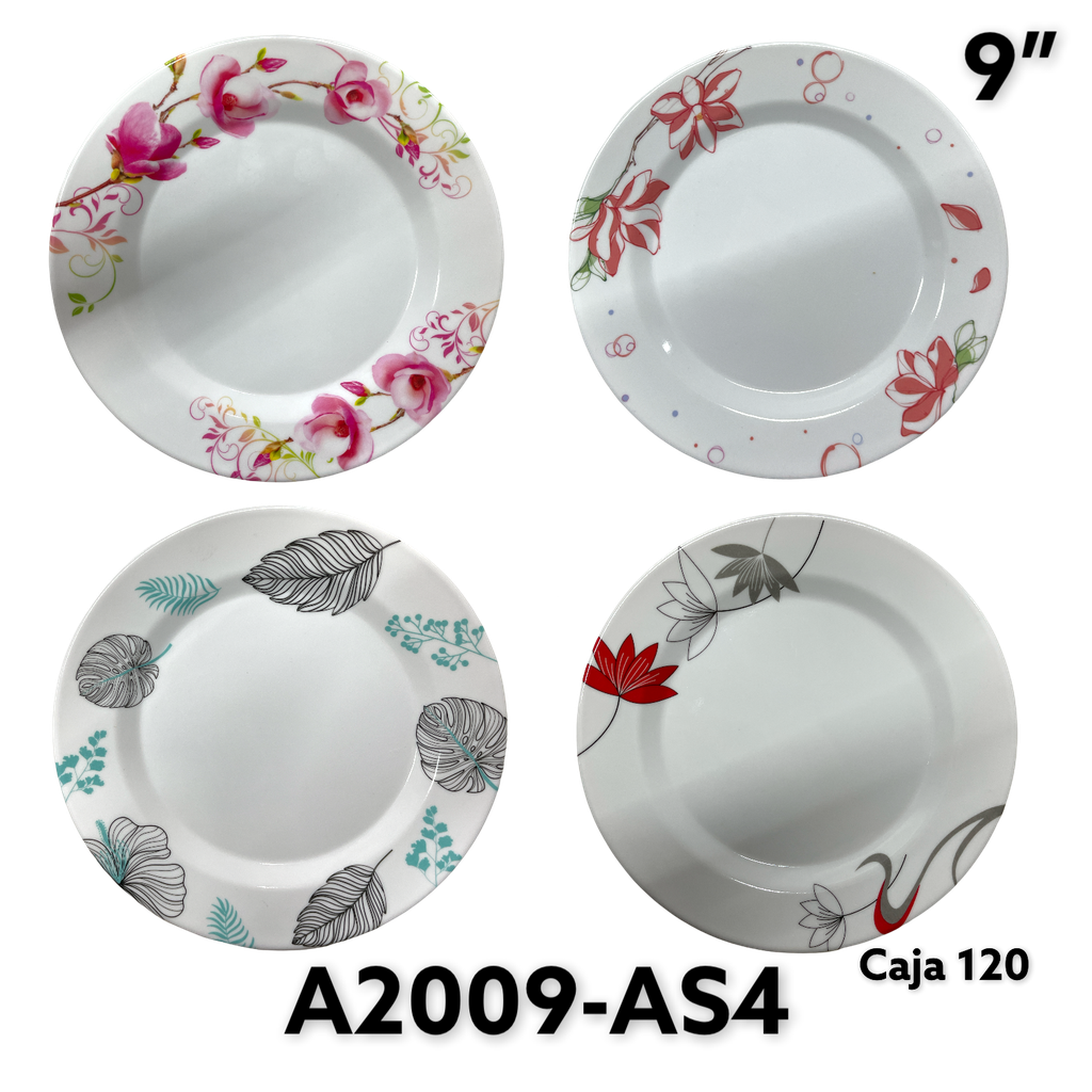 PLATO DE MELAMINA 9"