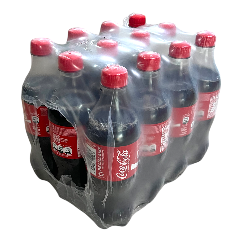 CAJA COCA COLA PLASTICO 600ML 12U