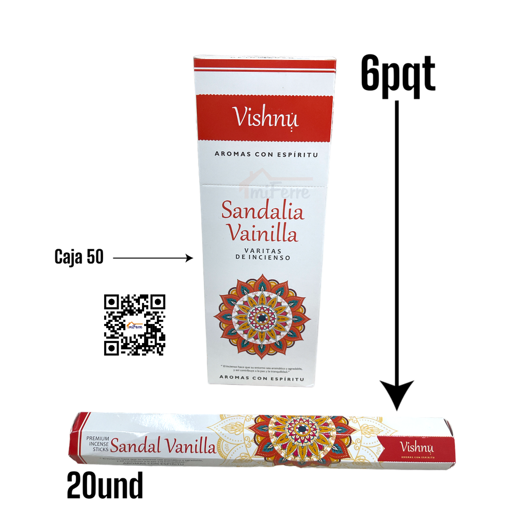 PQT INCIENSO SANDALIA VAINILLA SAV