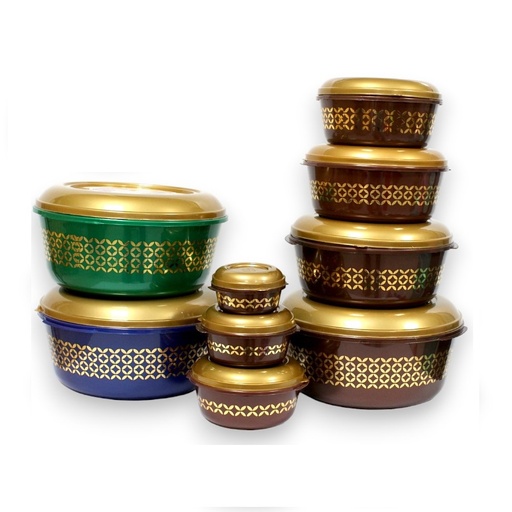 [CB-CS109] JUEGO DE ENVASE PLASTICO REDONDO 7PZA