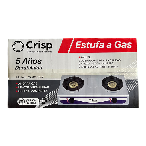 [CA-0300-2] ESTUFA 2 QUEMADORES CRISP