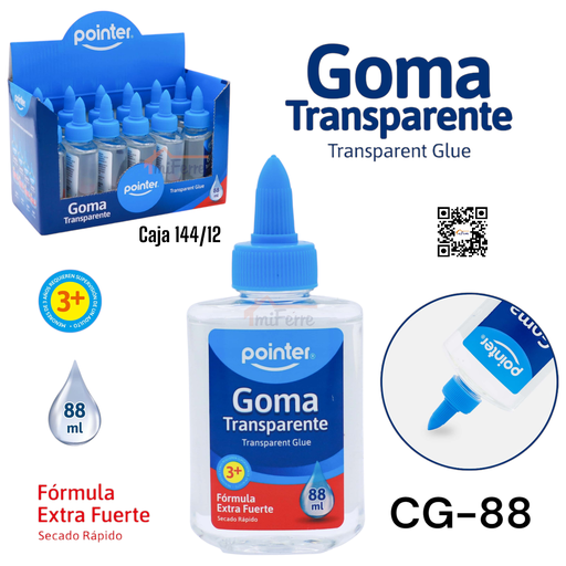 [CG-88] GOMA TRANSPARENTE 88ML POINTER
