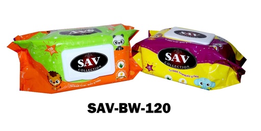 [SAV-BW-120] TOALLITAS HUMEDAS 120PZA SAV