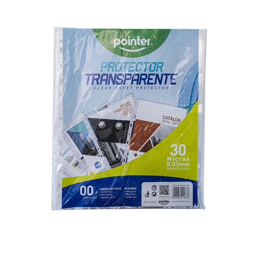 [PNT-FP-3-100] Protector Transparente 30micras 100pza POINTER