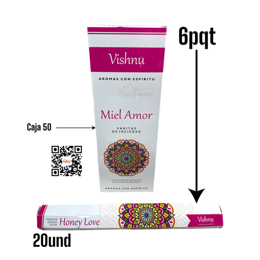 PQT INCIENSO MIEL AMOR SAV